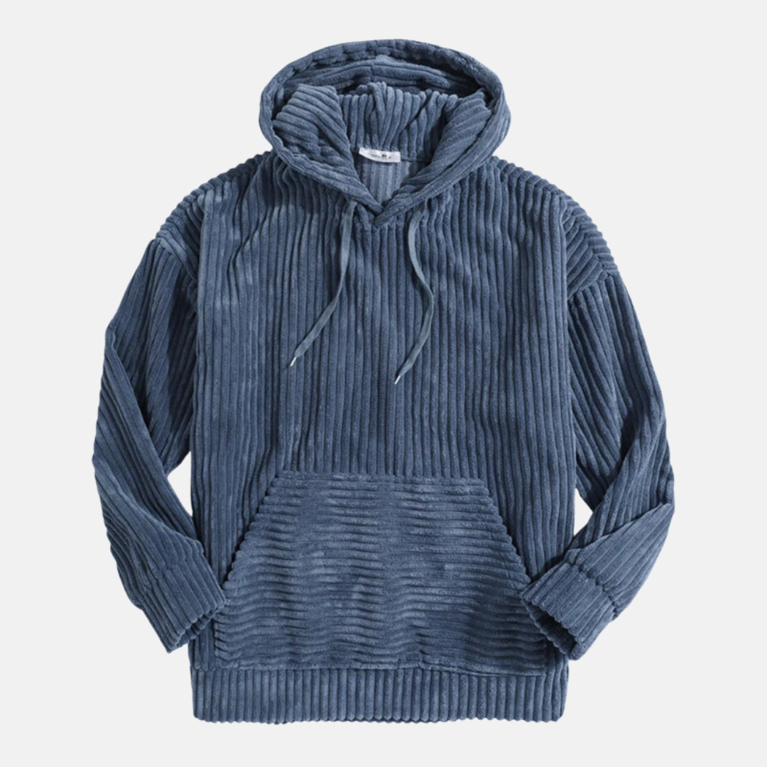 Mirla | Klassiker Hoodie Av Kordmaterial för Män-Eva Jonsson