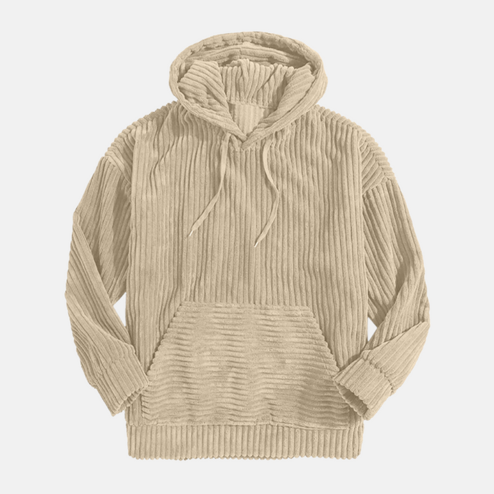 Mirla | Klassiker Hoodie Av Kordmaterial för Män-Eva Jonsson
