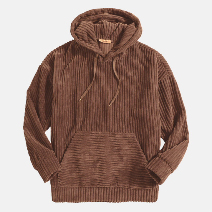 Mirla | Klassiker Hoodie Av Kordmaterial för Män-Eva Jonsson