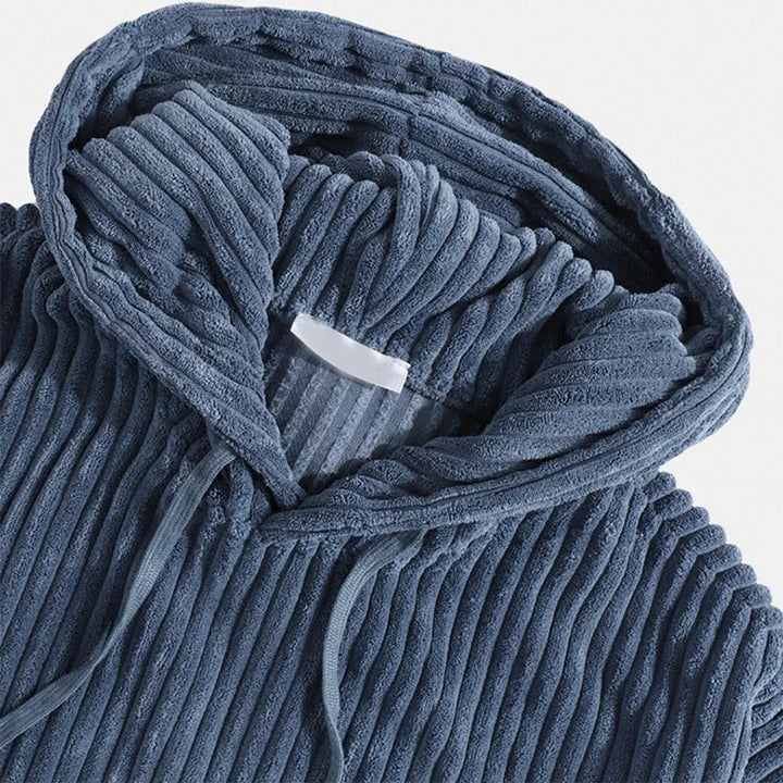 Mirla | Klassiker Hoodie Av Kordmaterial för Män-Eva Jonsson