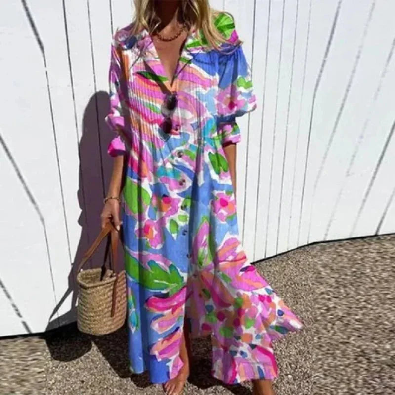 Mirla | Klassisk Boho Maxi Klänning-Eva Jonsson