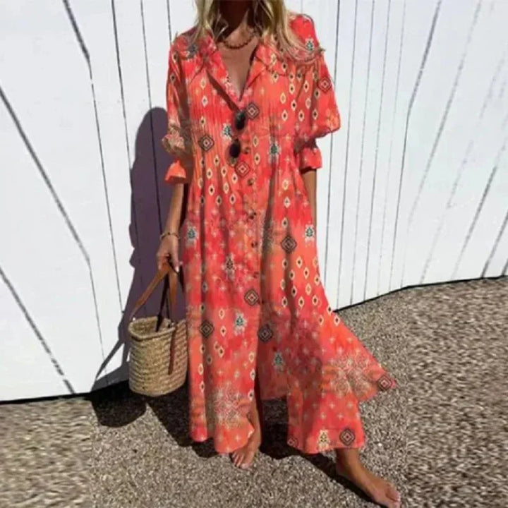 Mirla | Klassisk Boho Maxi Klänning-Eva Jonsson