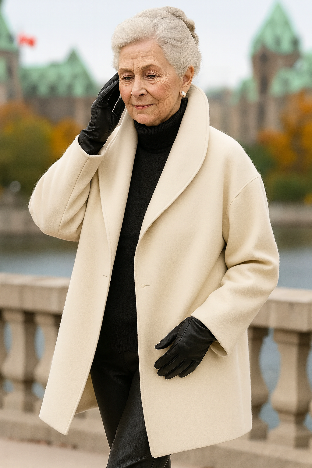 Mirla | Klassisk Kappa med Anspråksfull Accent-Eva Jonsson