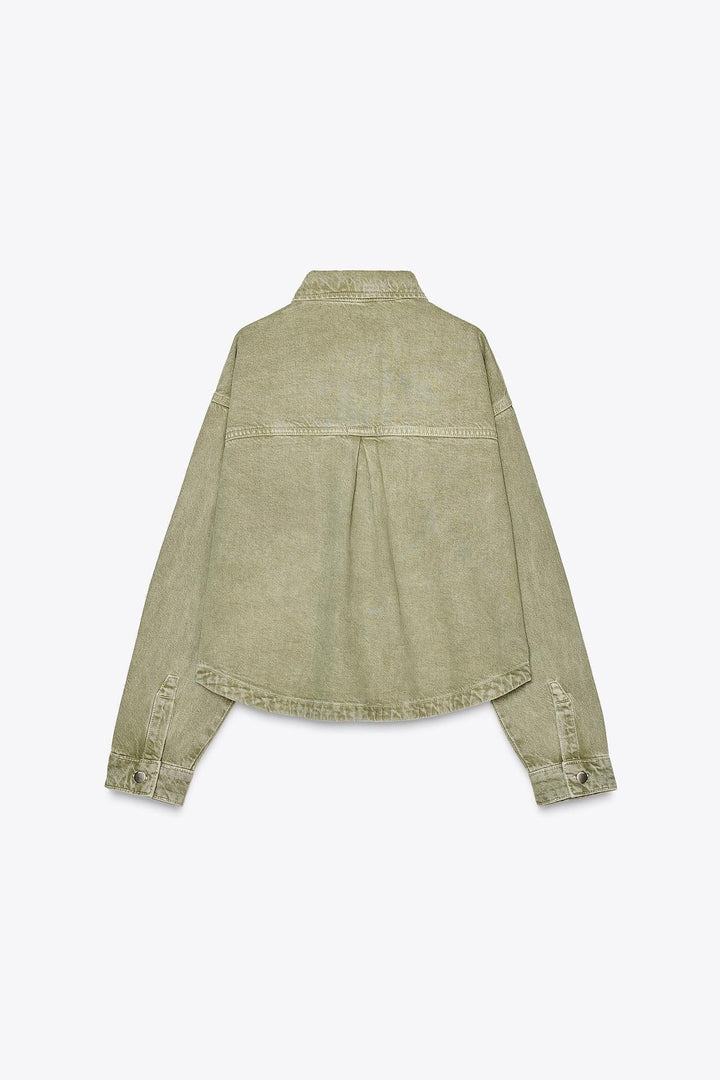 Mirla | Klassisk Khaki Denim-Jacka för Vardagen-Eva Jonsson