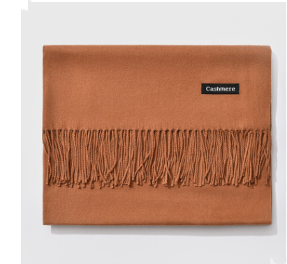 Mirla Klassisk Kvinno Vinter Scarf | Monokrom, Varm och Elegant med Fringe Design-Eva Jonsson