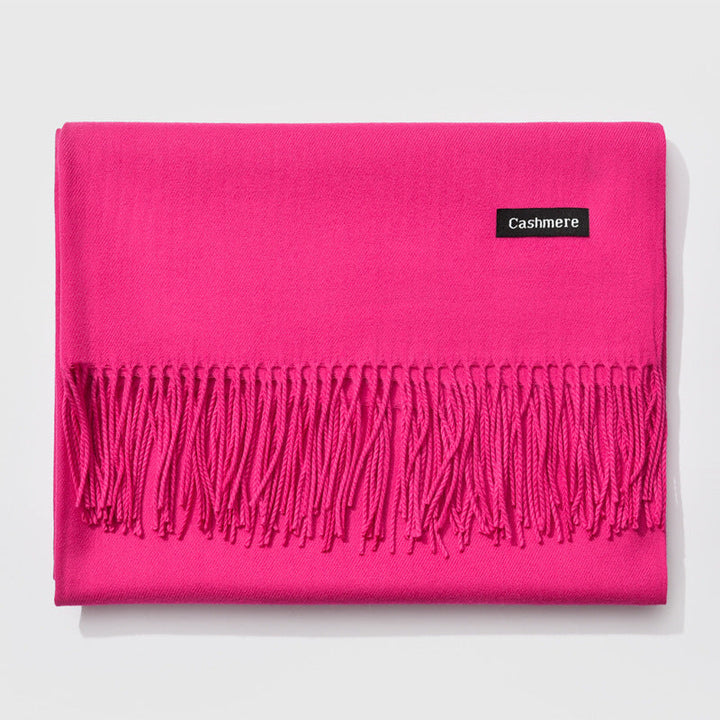 Mirla Klassisk Kvinno Vinter Scarf | Monokrom, Varm och Elegant med Fringe Design-Eva Jonsson