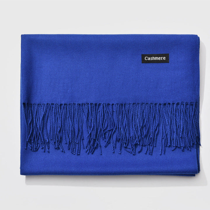 Mirla Klassisk Kvinno Vinter Scarf | Monokrom, Varm och Elegant med Fringe Design-Eva Jonsson