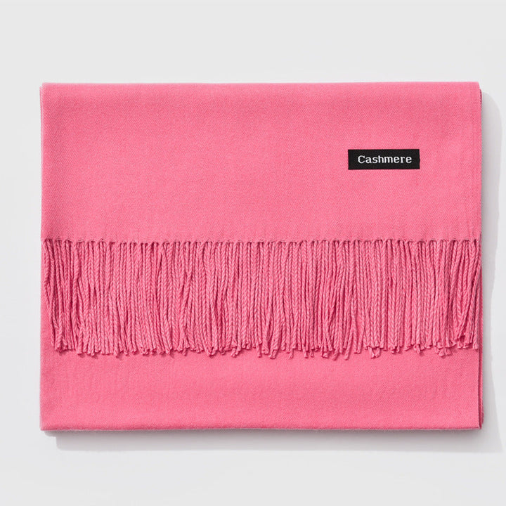 Mirla Klassisk Kvinno Vinter Scarf | Monokrom, Varm och Elegant med Fringe Design-Eva Jonsson