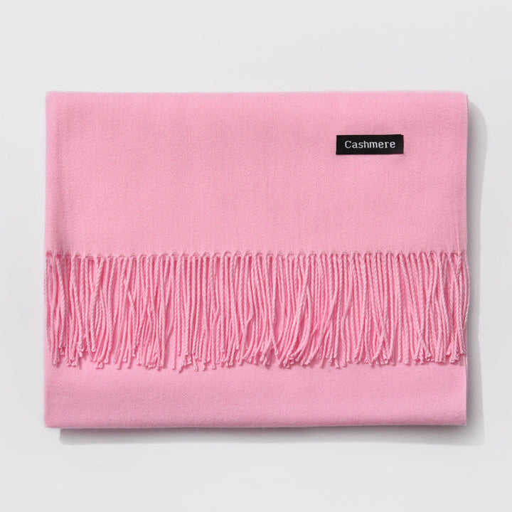 Mirla Klassisk Kvinno Vinter Scarf | Monokrom, Varm och Elegant med Fringe Design-Eva Jonsson