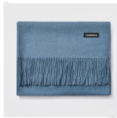 Mirla Klassisk Kvinno Vinter Scarf | Monokrom, Varm och Elegant med Fringe Design-Eva Jonsson