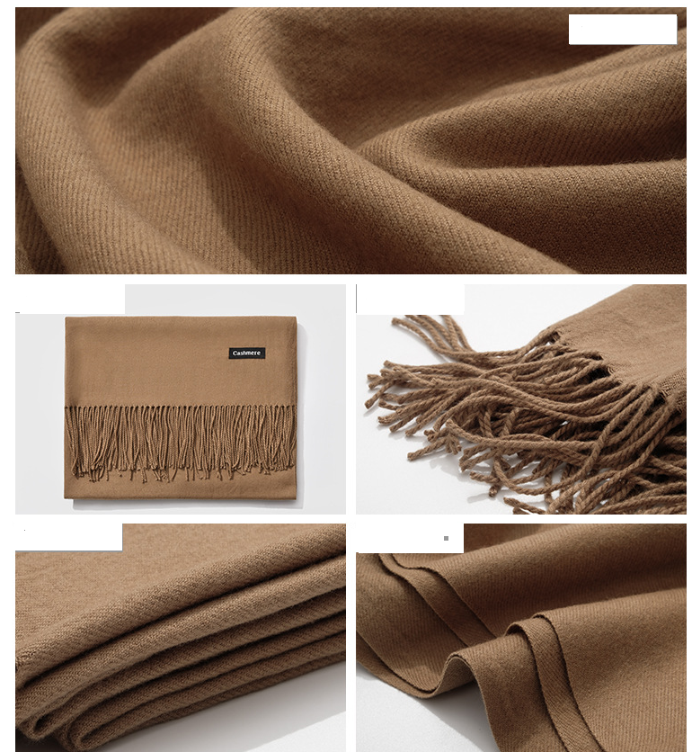 Mirla Klassisk Kvinno Vinter Scarf | Monokrom, Varm och Elegant med Fringe Design-Eva Jonsson