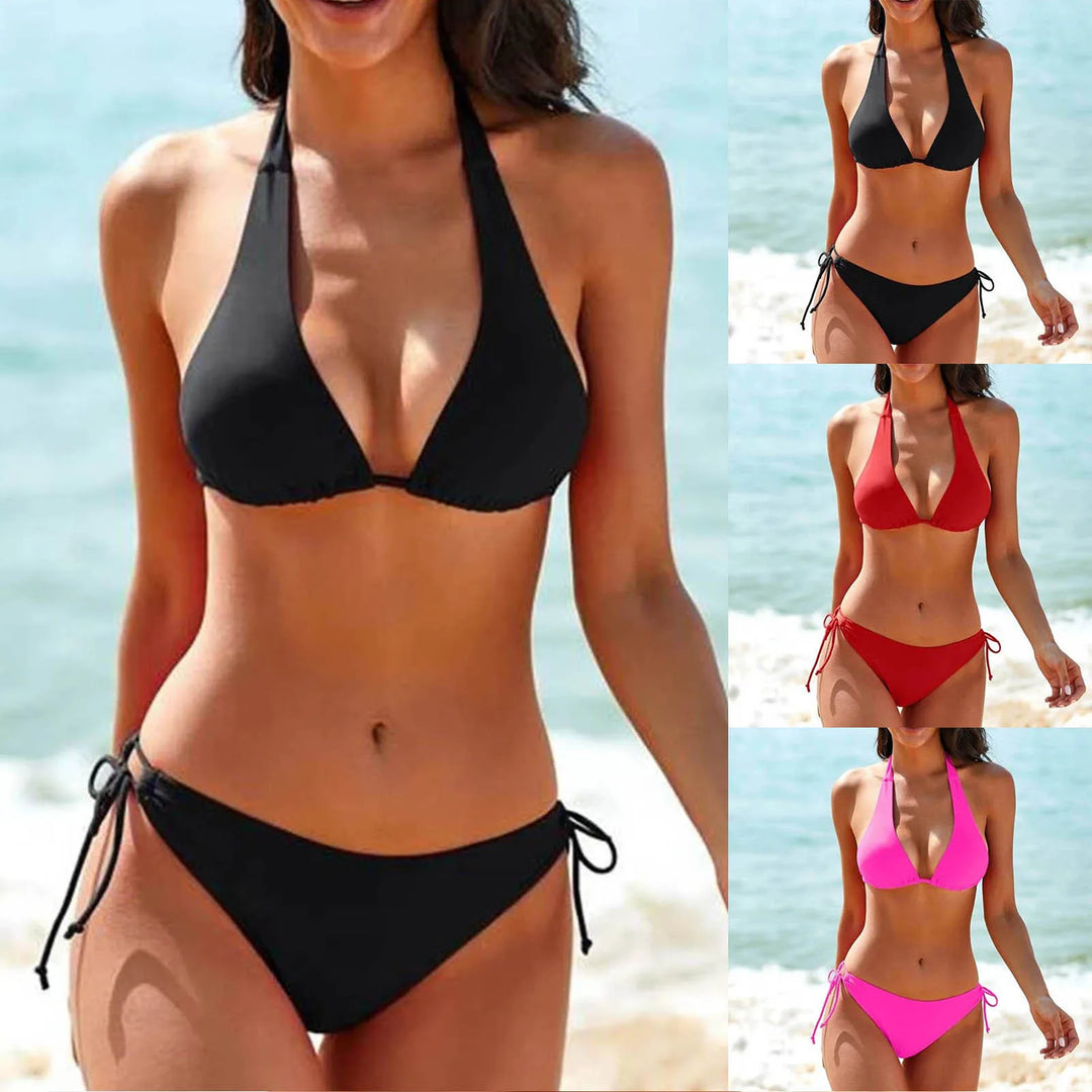 Mirla | Klassisk Svart Halterneck-Bikini-Eva Jonsson