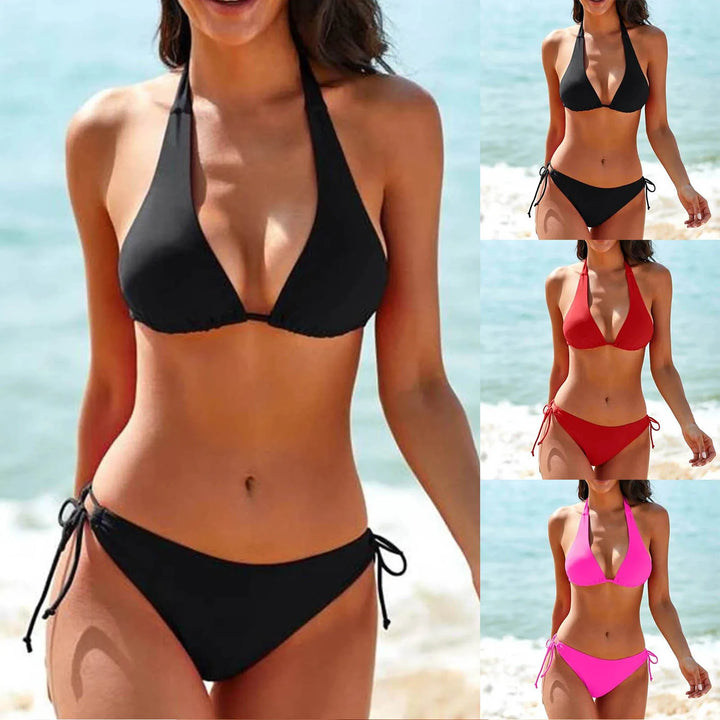 Mirla | Klassisk Svart Halterneck-Bikini-Eva Jonsson