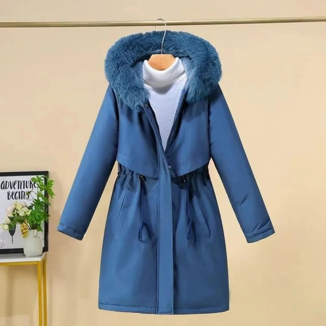 Mirla | Konstfilt Hooded Lång Vinterkappa-Eva Jonsson
