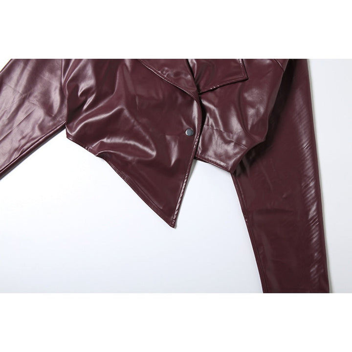 Mirla | Konstläder Cropped Jacka för Damer-Eva Jonsson
