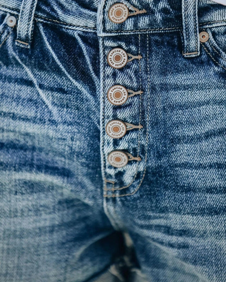 Mirla | Kort jeans med hög midja-Eva Jonsson