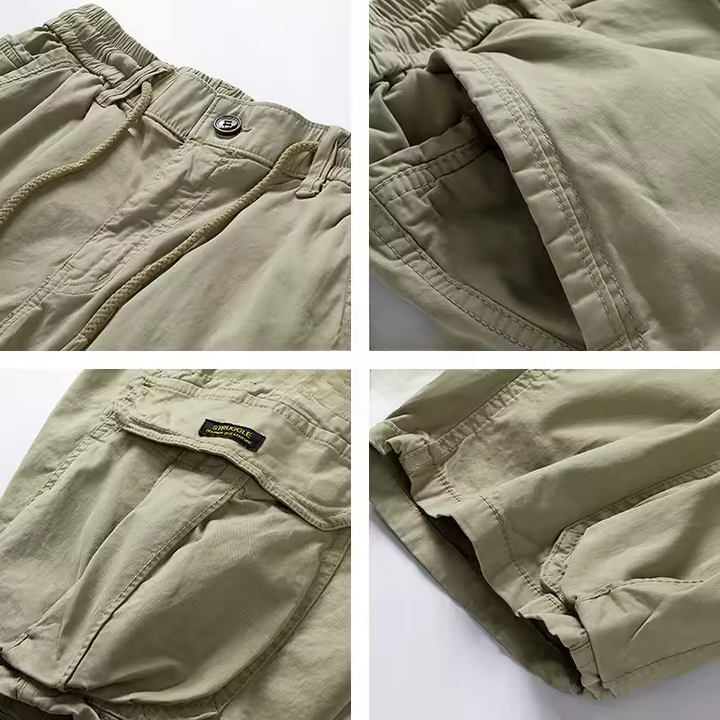 Mirla | Korta Byxor Sommar Cargo Shorts för Herrar Praktiska Fickor-Eva Jonsson