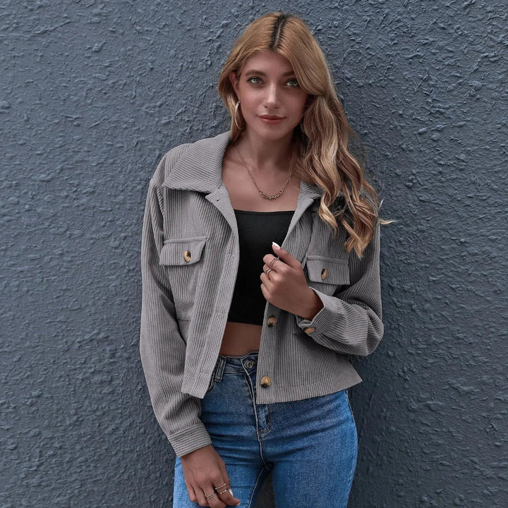 Mirla | Krage Cropped Cordjacka-Eva Jonsson