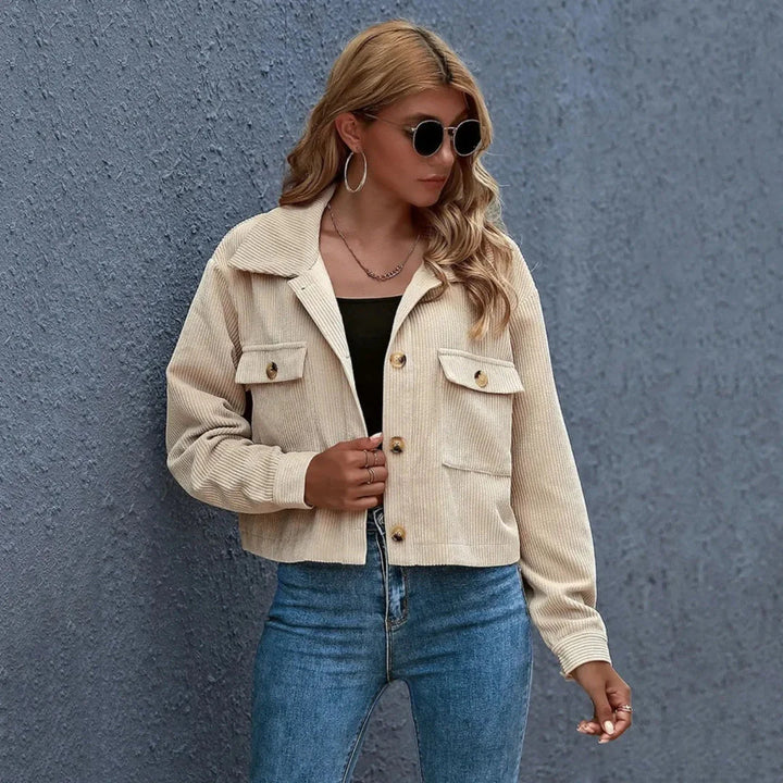 Mirla | Krage Cropped Cordjacka-Eva Jonsson