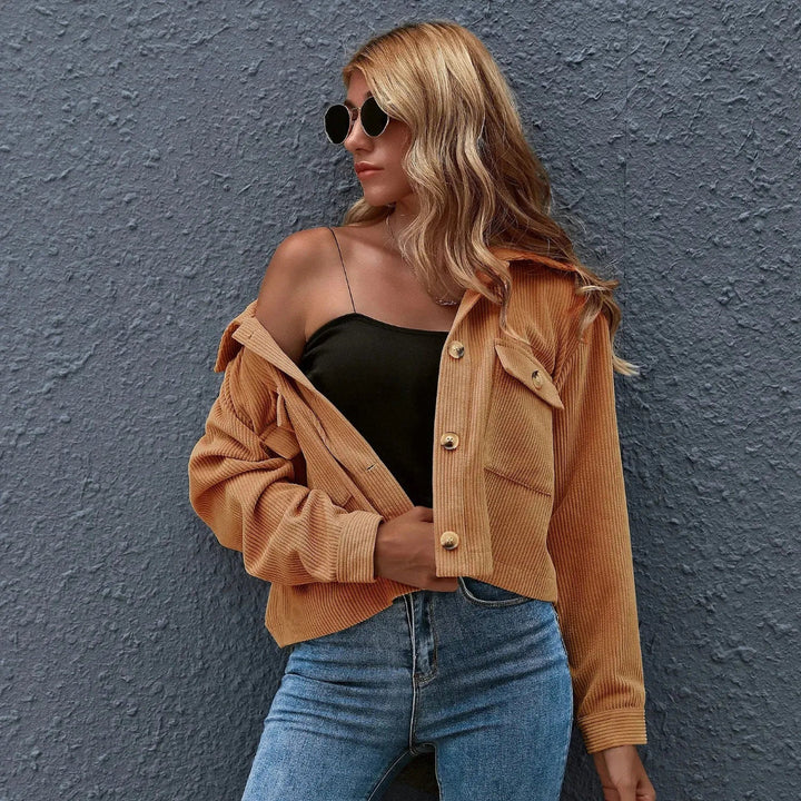 Mirla | Krage Cropped Cordjacka-Eva Jonsson