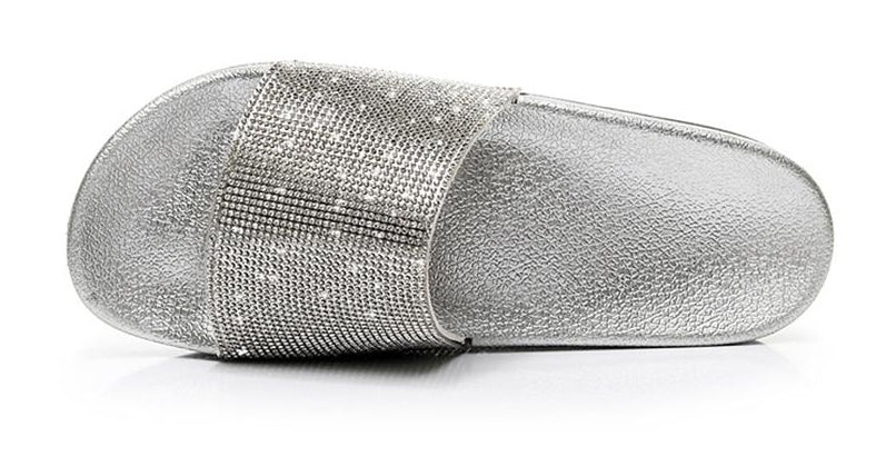 Mirla | Kristall Diamant Slides med Dekor Sandaler-Eva Jonsson