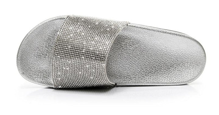 Mirla | Kristall Diamant Slides med Dekor Sandaler-Eva Jonsson