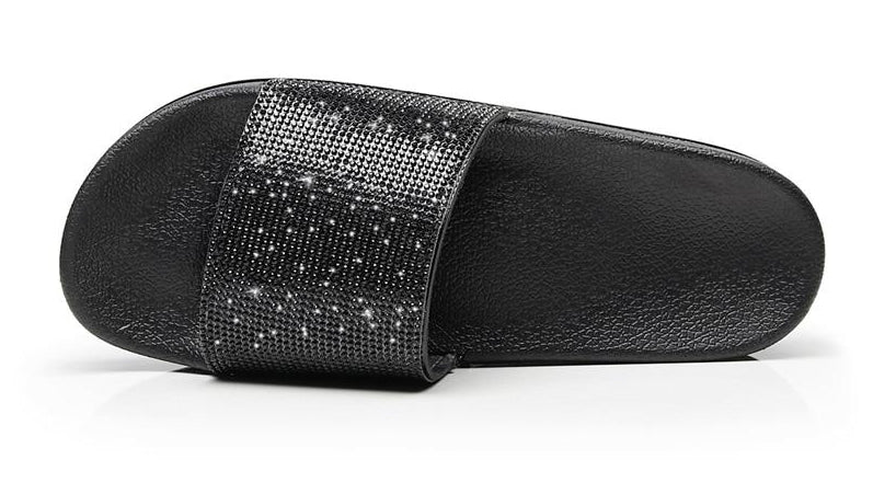 Mirla | Kristall Diamant Slides med Dekor Sandaler-Eva Jonsson