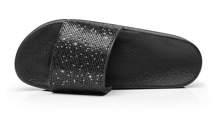 Mirla | Kristall Diamant Slides med Dekor Sandaler-Eva Jonsson