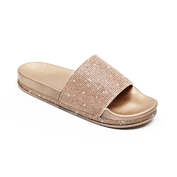 Mirla | Kristall Diamant Slides med Dekor Sandaler-Eva Jonsson