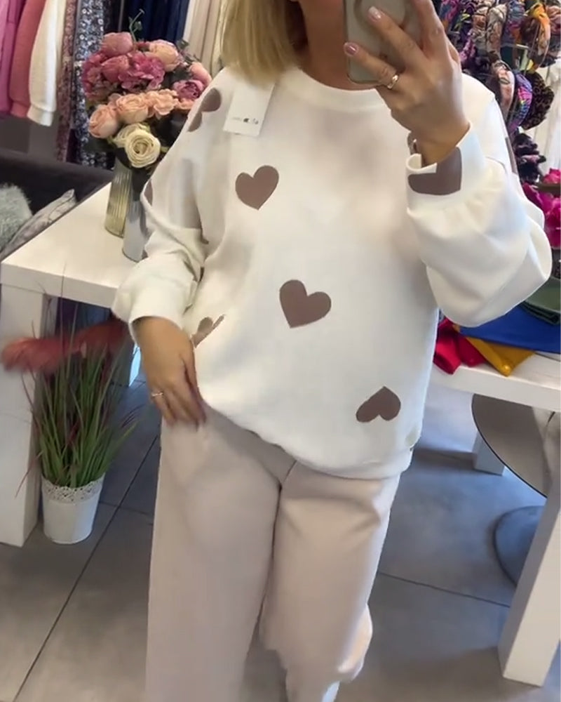 Mirla | Kvinnor Casual Hjärta Tröja-Eva Jonsson