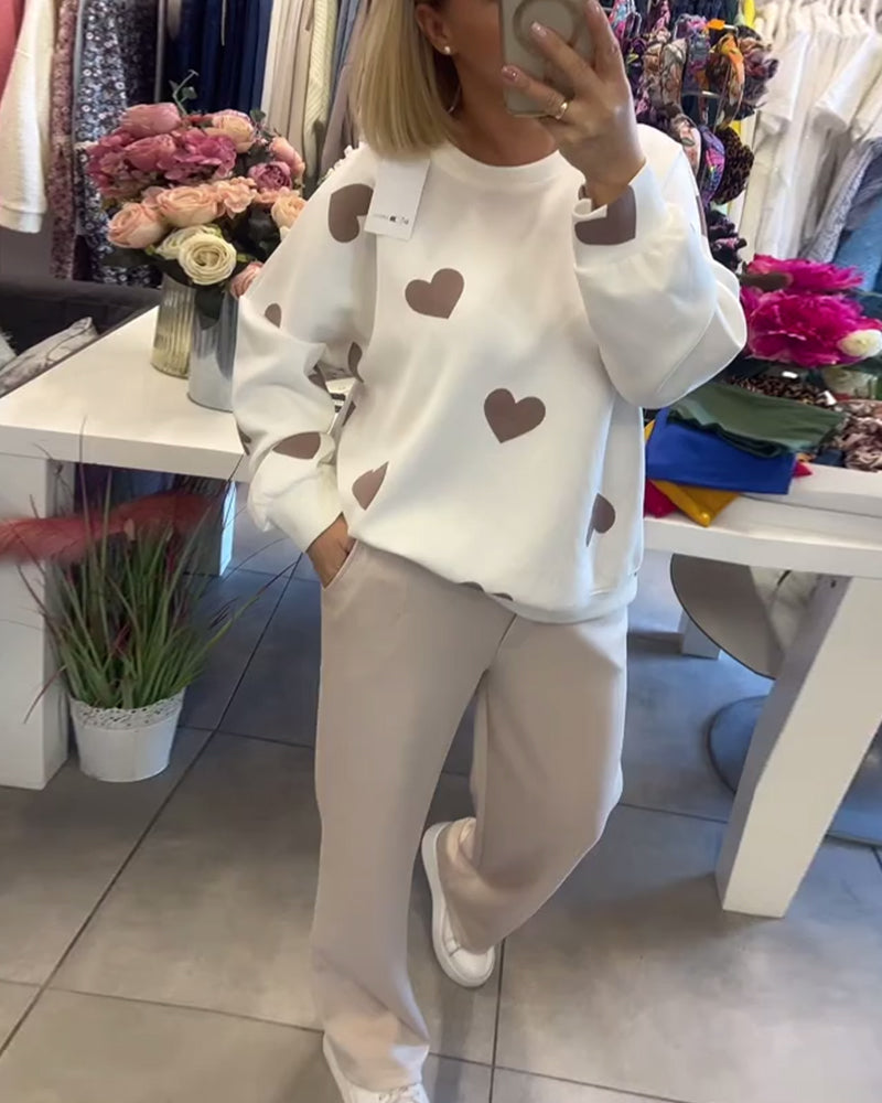 Mirla | Kvinnor Casual Hjärta Tröja-Eva Jonsson