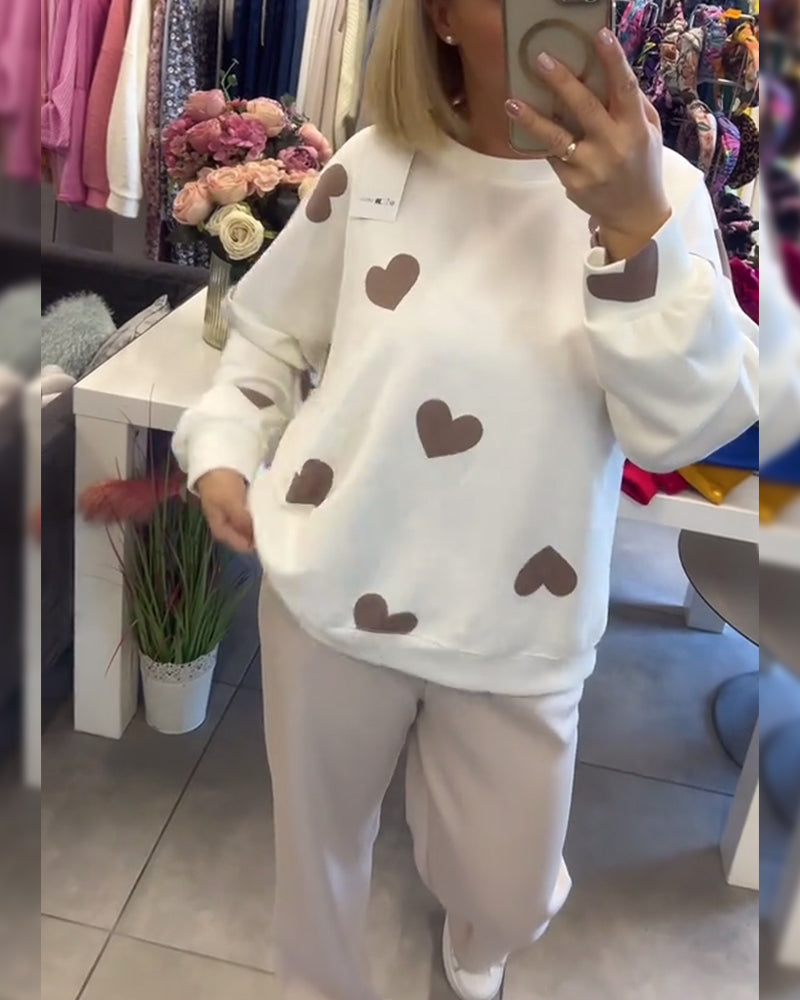 Mirla | Kvinnor Casual Hjärta Tröja-Eva Jonsson