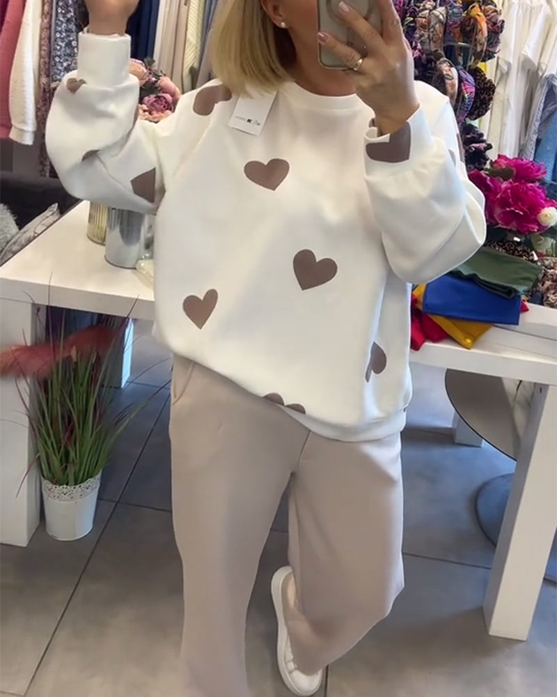 Mirla | Kvinnor Casual Hjärta Tröja-Eva Jonsson