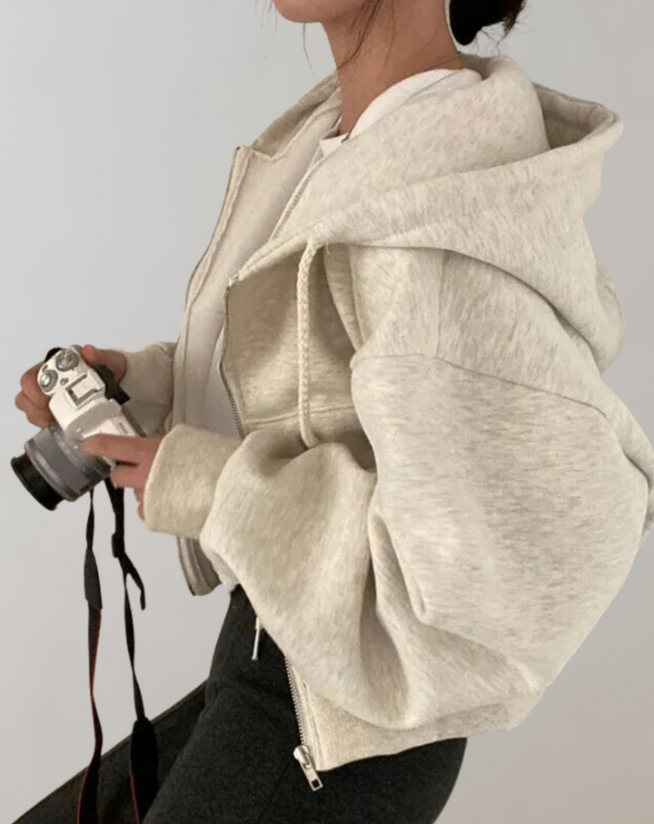 Mirla | Kvinnor Solid Hooded Sweatshirt-Eva Jonsson