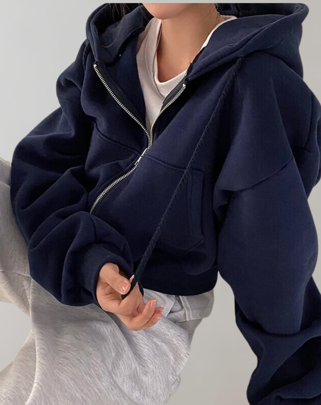 Mirla | Kvinnor Solid Hooded Sweatshirt-Eva Jonsson