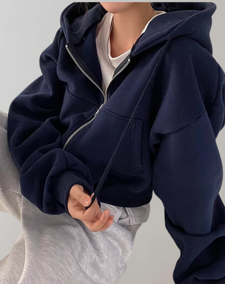 Mirla | Kvinnor Solid Hooded Sweatshirt-Eva Jonsson