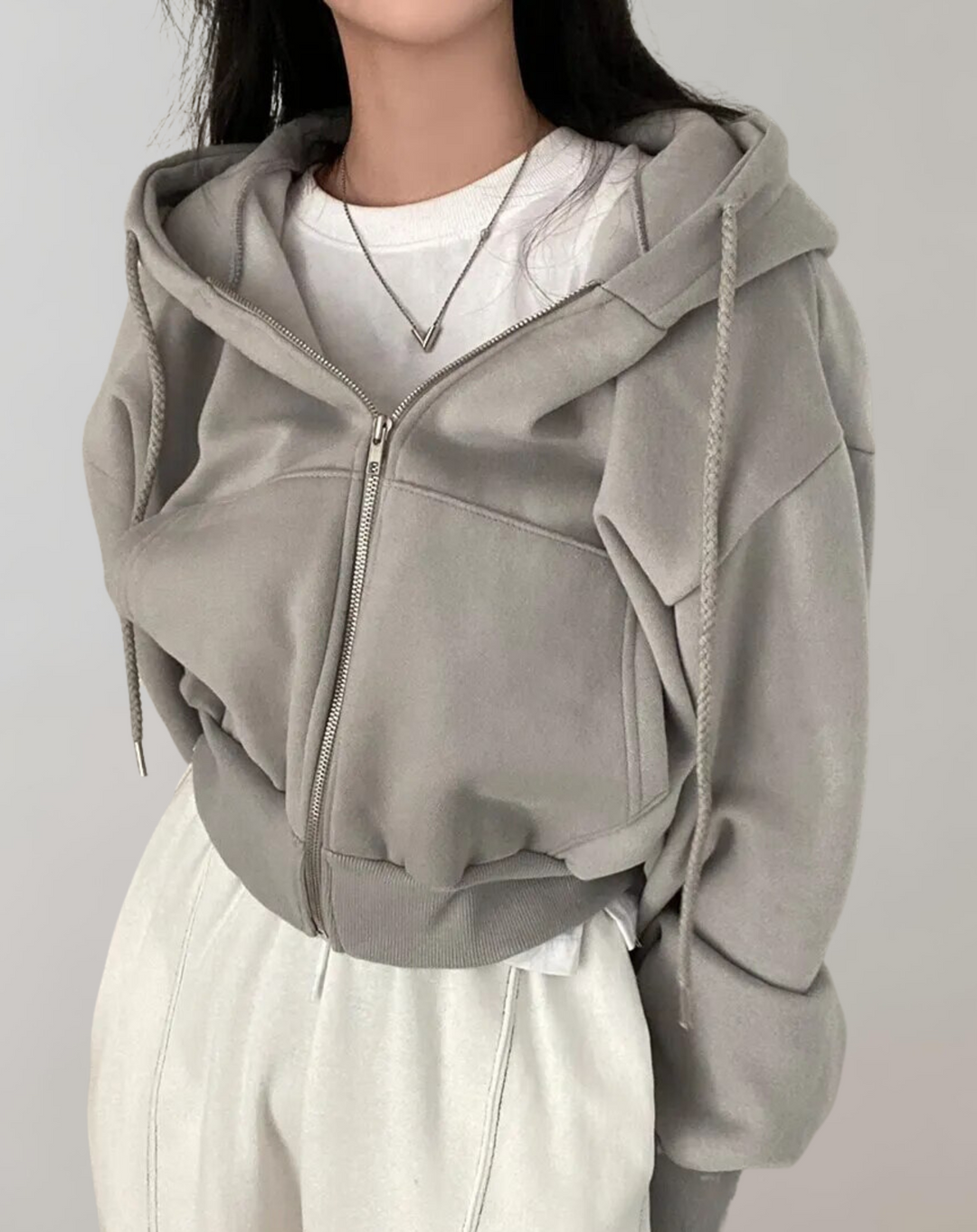 Mirla | Kvinnor Solid Hooded Sweatshirt-Eva Jonsson