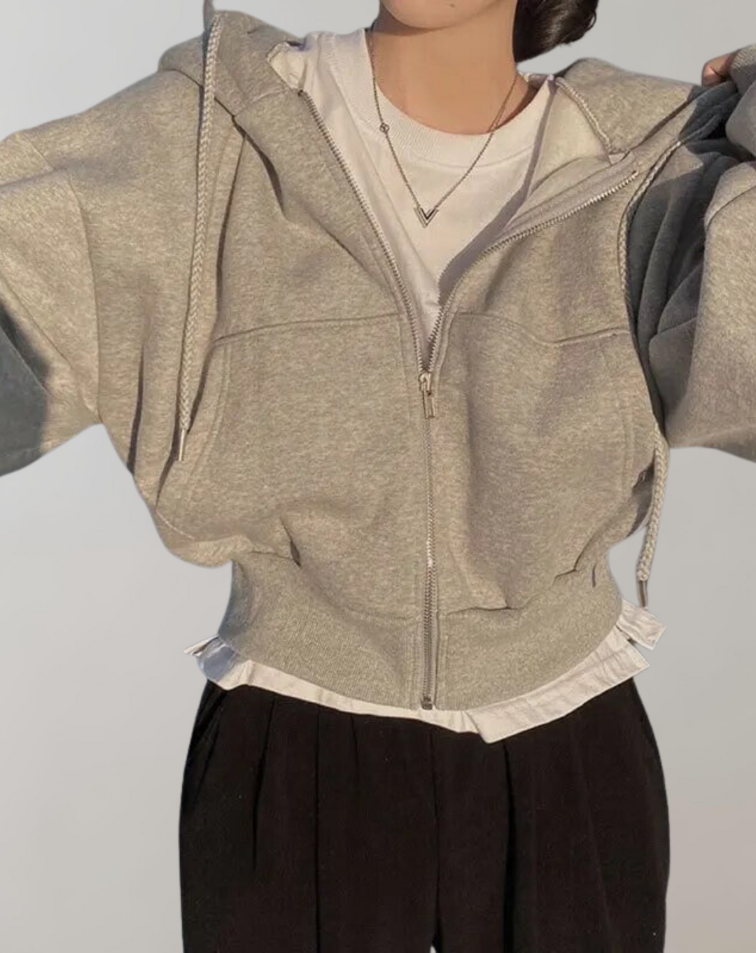 Mirla | Kvinnor Solid Hooded Sweatshirt-Eva Jonsson