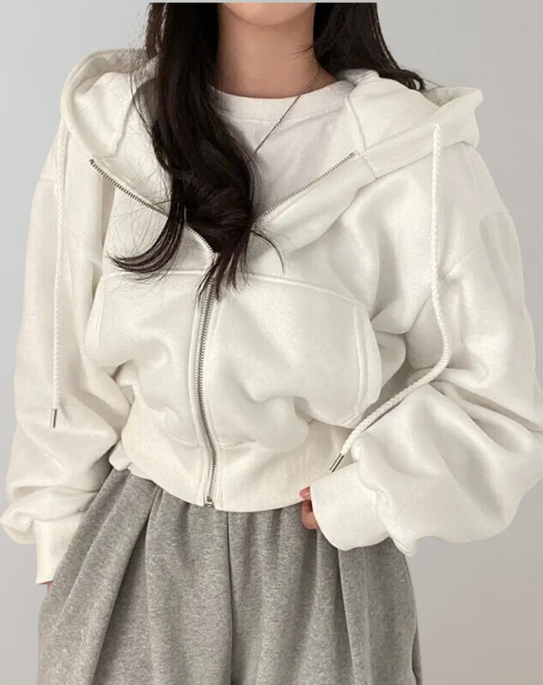 Mirla | Kvinnor Solid Hooded Sweatshirt-Eva Jonsson