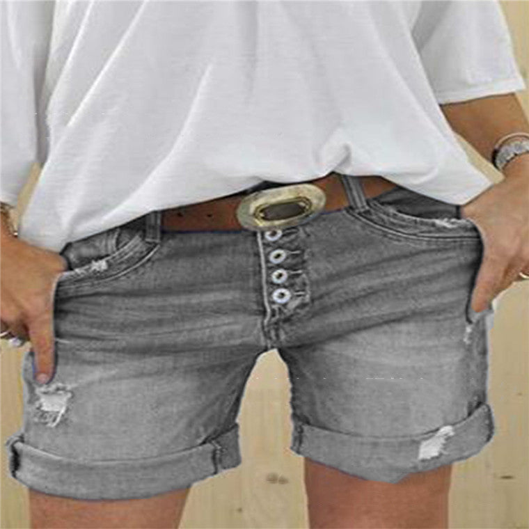 Mirla | Läckra Ripped Denim-Shorts-Eva Jonsson