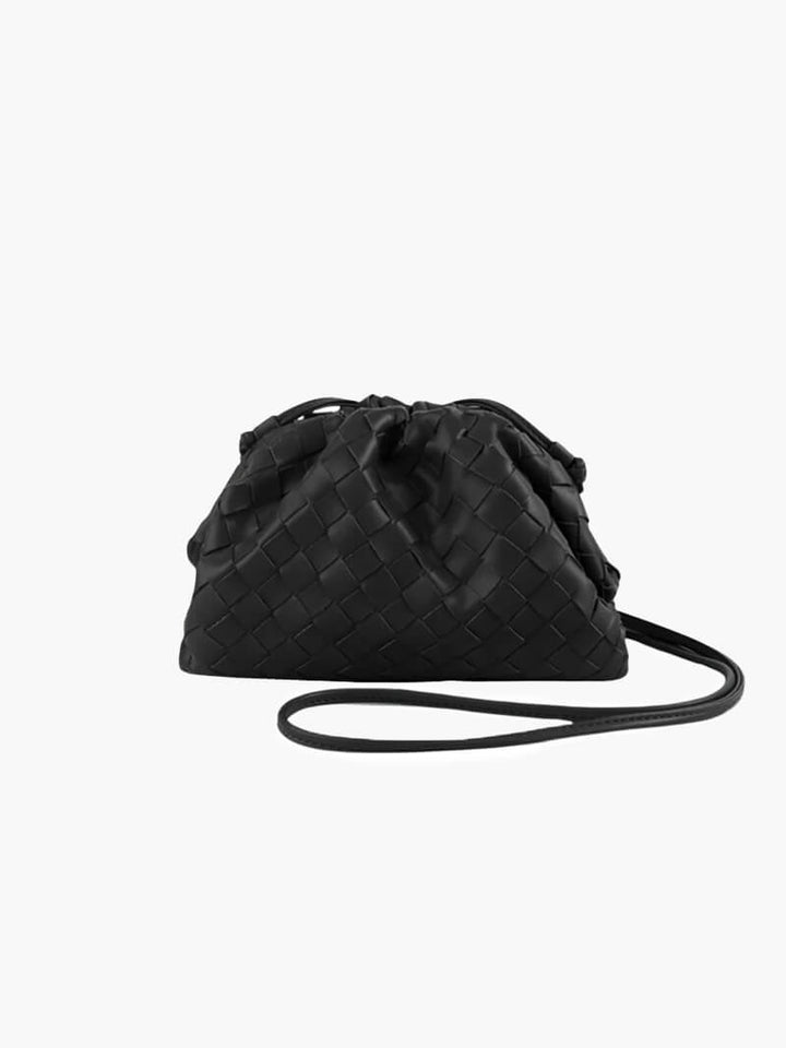 Mirla | Läder Axelväska för Damer - Minimalistisk Vävd Väska-Eva Jonsson