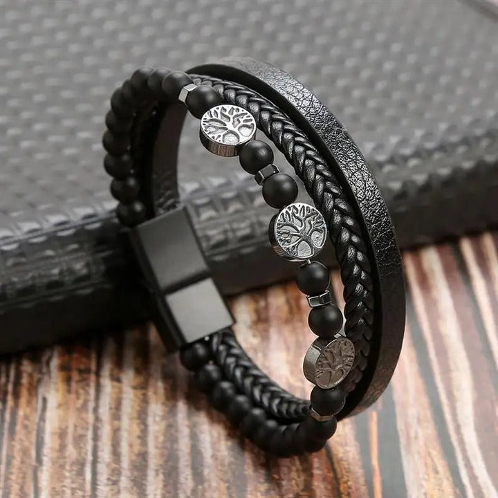 Mirla | Läderarmband i antik stil med metallspänne-Eva Jonsson