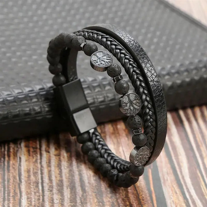 Mirla | Läderarmband i antik stil med metallspänne-Eva Jonsson
