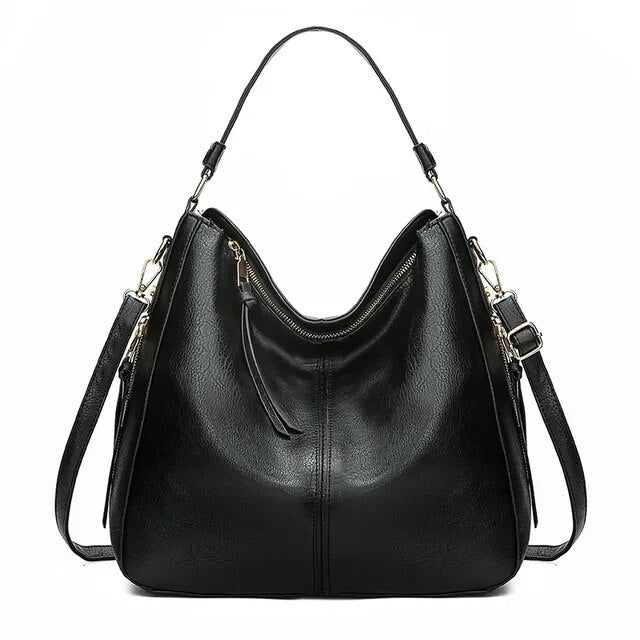Mirla | Läderväska med stor kapacitet och sidofickor-Eva Jonsson