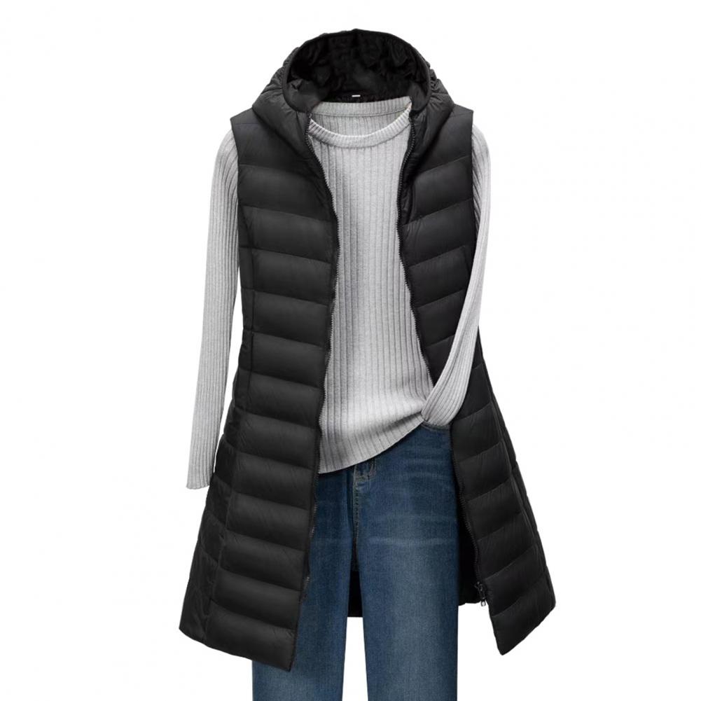 Mirla | Lång Bodywarmer Bekväm, Elegant, Längre Fodrad Jacka-Eva Jonsson