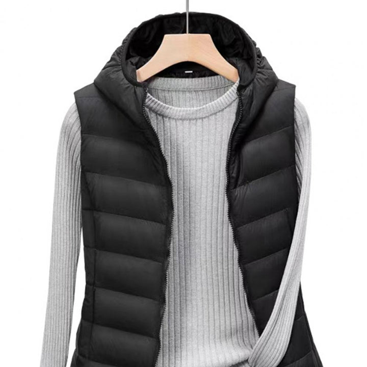 Mirla | Lång Bodywarmer Bekväm, Elegant, Längre Fodrad Jacka-Eva Jonsson