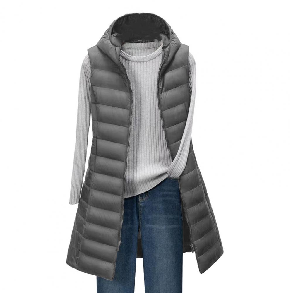 Mirla | Lång Bodywarmer Bekväm, Elegant, Längre Fodrad Jacka-Eva Jonsson