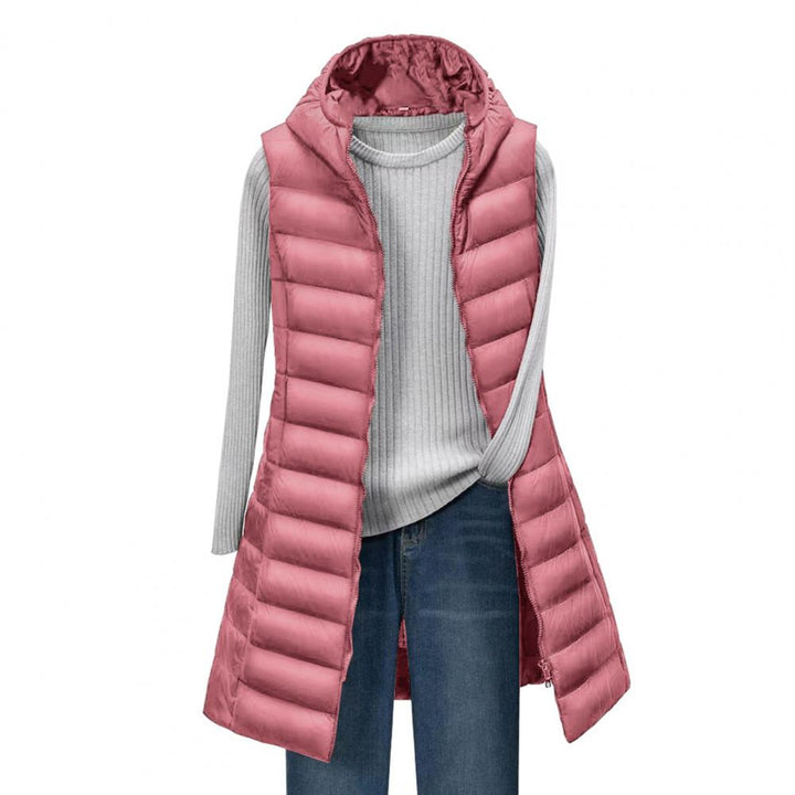 Mirla | Lång Bodywarmer Bekväm, Elegant, Längre Fodrad Jacka-Eva Jonsson