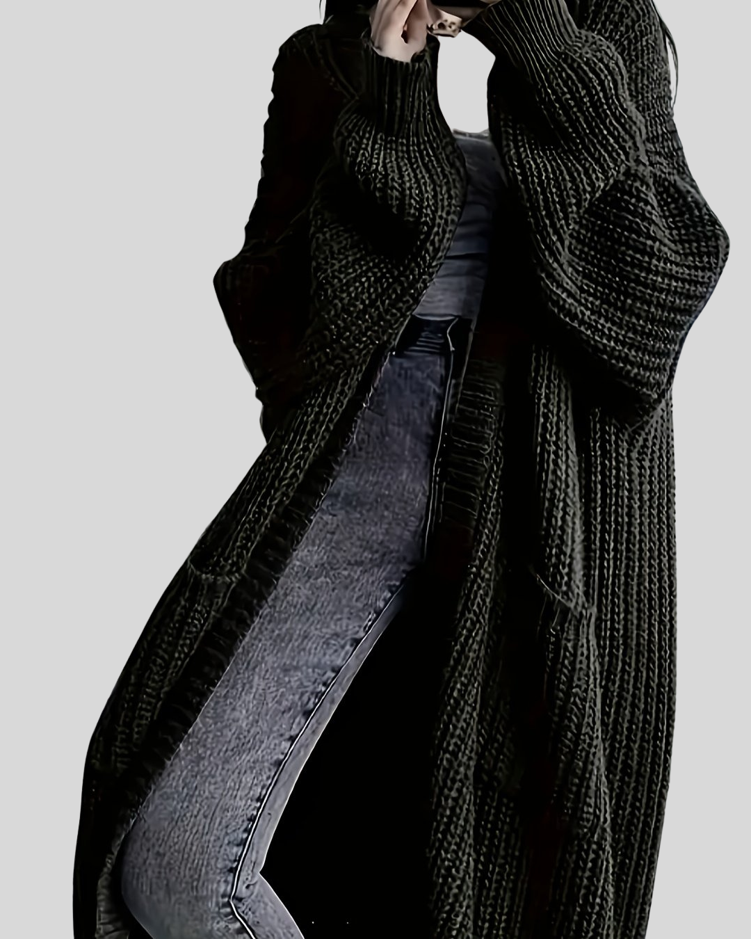 Mirla | Lång Elegant Cardigan-Eva Jonsson
