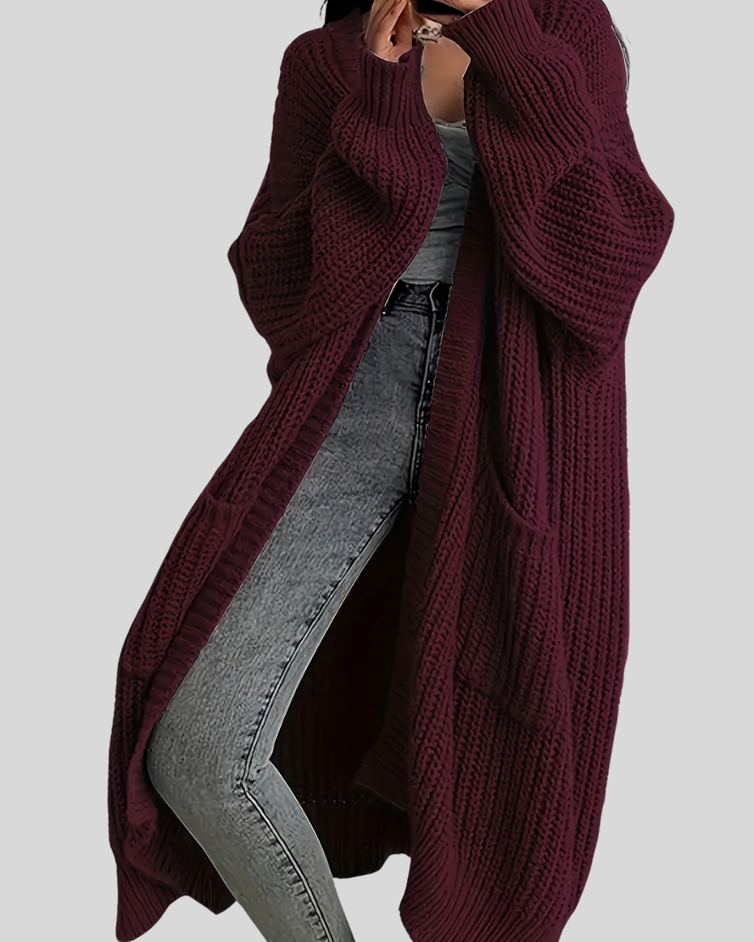 Mirla | Lång Elegant Cardigan-Eva Jonsson